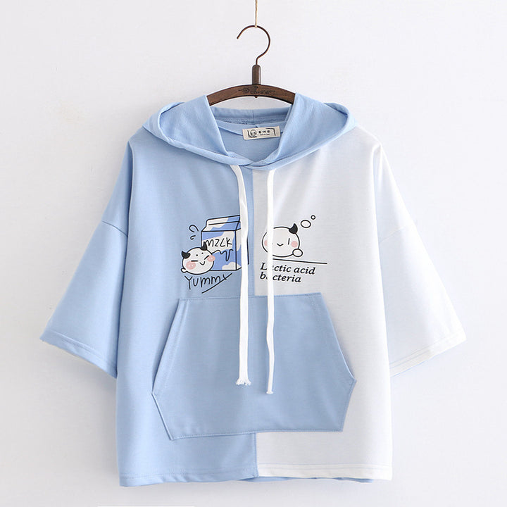 Kawaii Milk Monster Front Pocket T-shirt