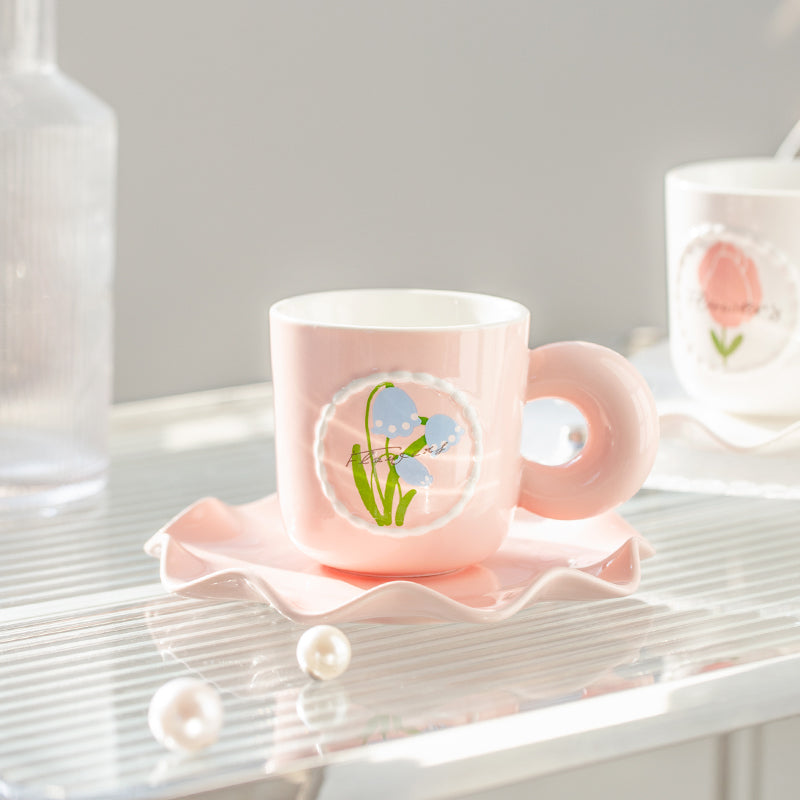 Tulip Lily Rose Ceramics Mug