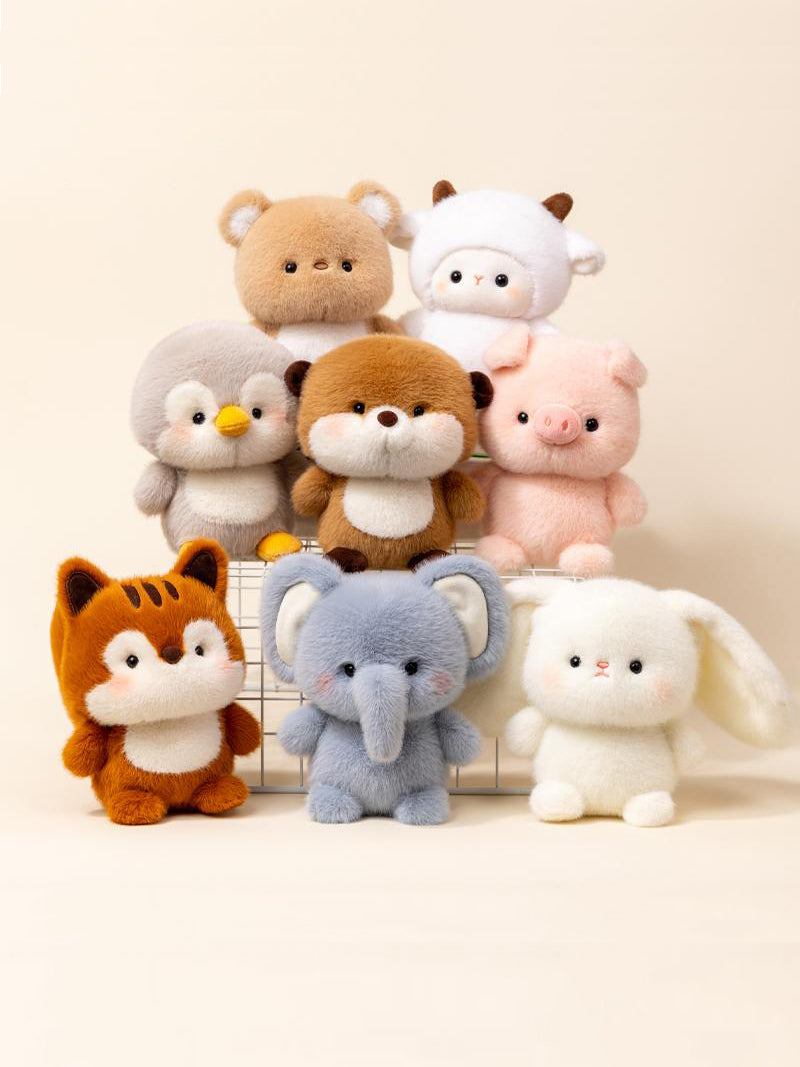 Rabbit & Friends Adorable Plush Toy- Bear, Sheep, Penguin, Badger, Pig, Fox, Elephant ,Red Panda and more