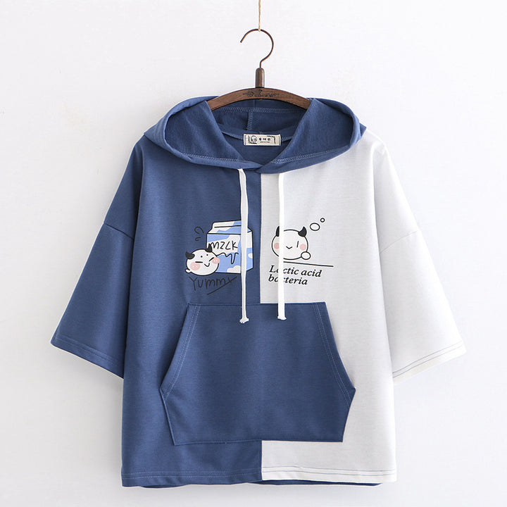 Kawaii Milk Monster Front Pocket T-shirt