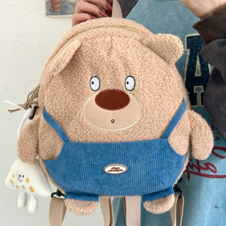 Kawaii Cartoon Bear Plush Backpack