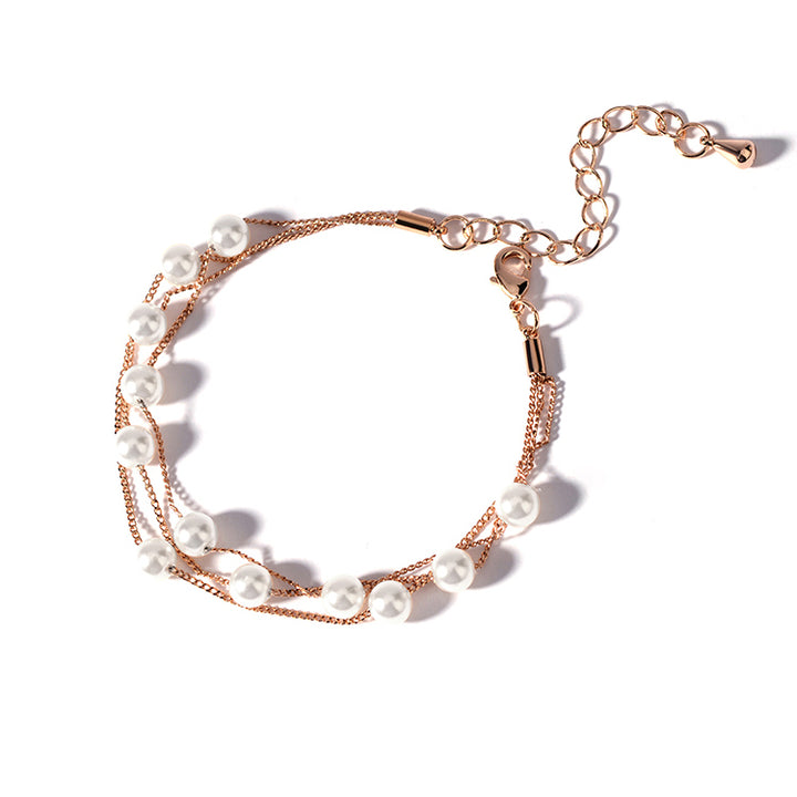 Triple Strand Pearl Bracelet