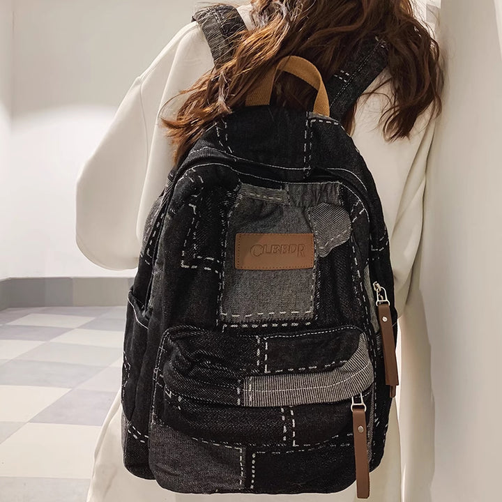 Vintage Denim Backpack