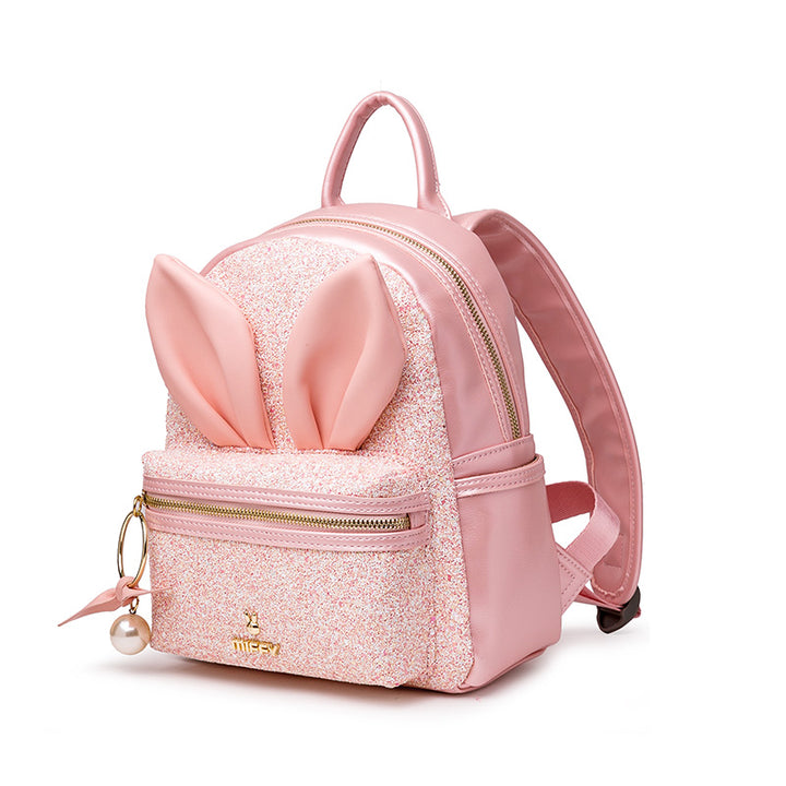 Japanese Cute Bunny Ear Pink Backpack