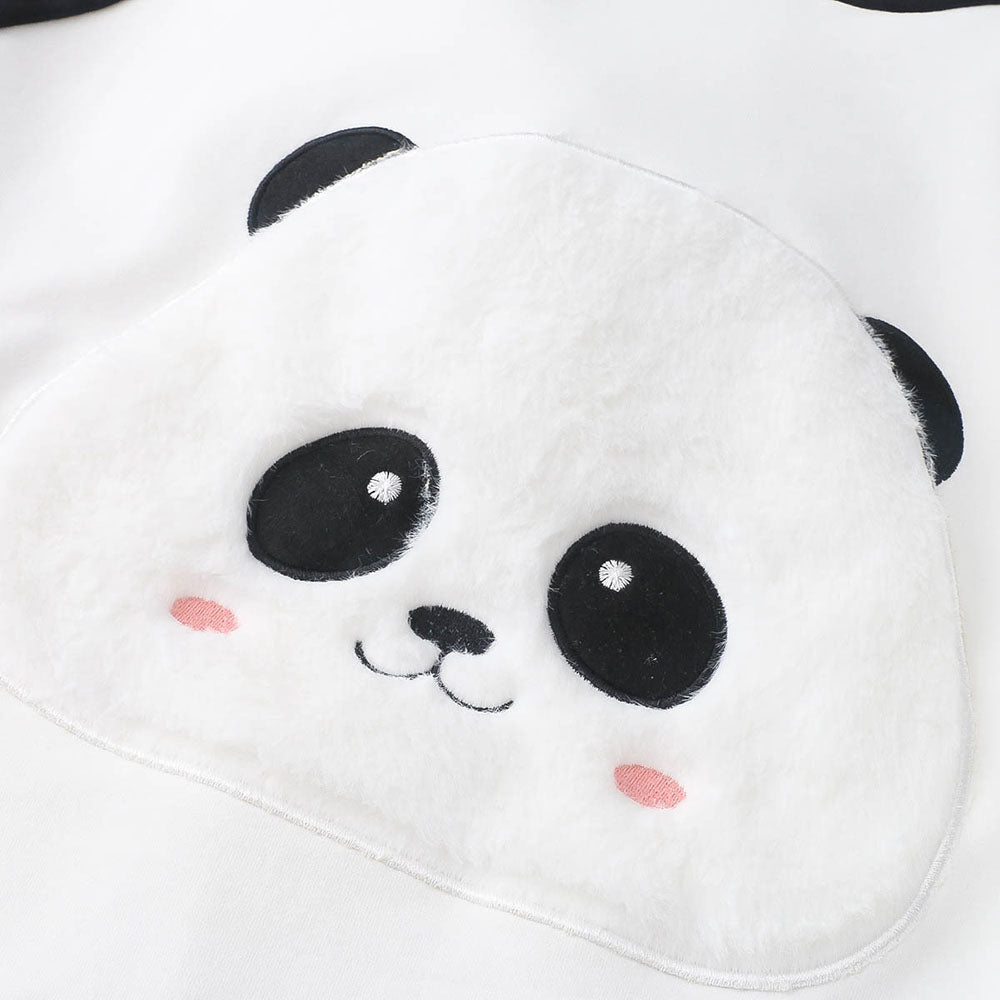 Lovely Cartoon Puppy Panda Embroidery Hoodie