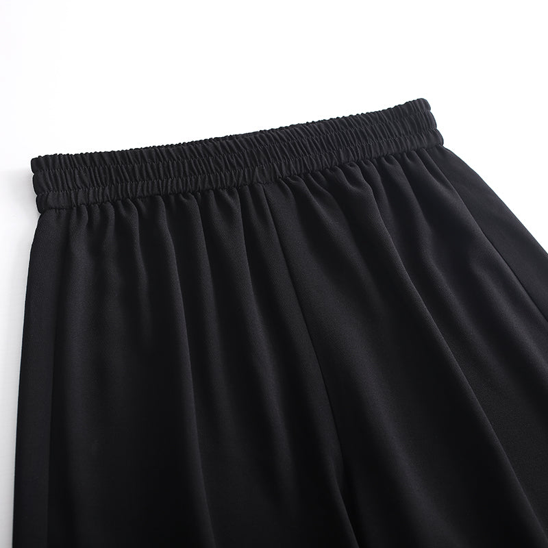 Vintage Dragon Embroidery Chiffon Wide-leg Pants