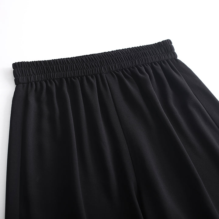 Vintage Dragon Embroidery Chiffon Wide-leg Pants