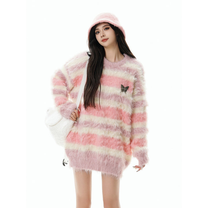 Striped Round Neck Autumn/Winter Sweater