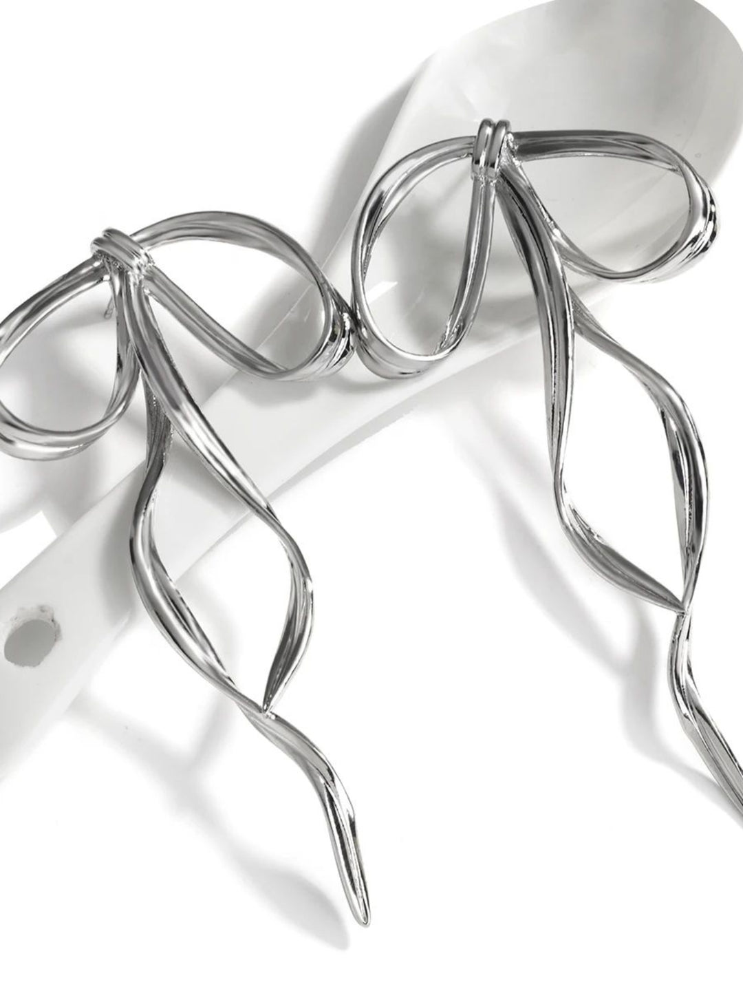 Silver Bowknot Earrings