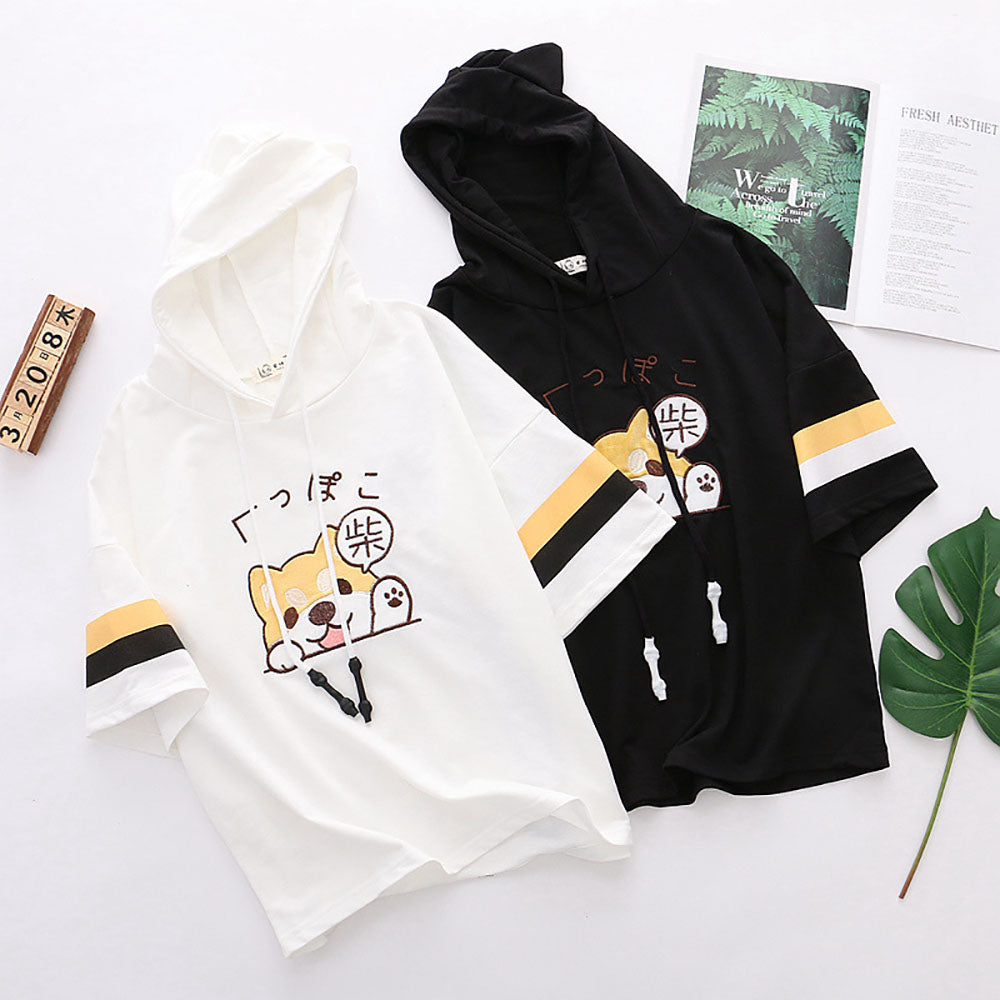 Japanese Style Shiba Inu Hoodie T-Shirt