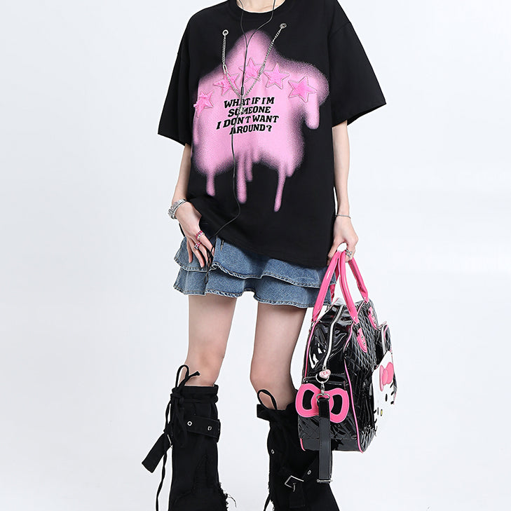 Korean Summer High Waist ruffle Denim Skirt