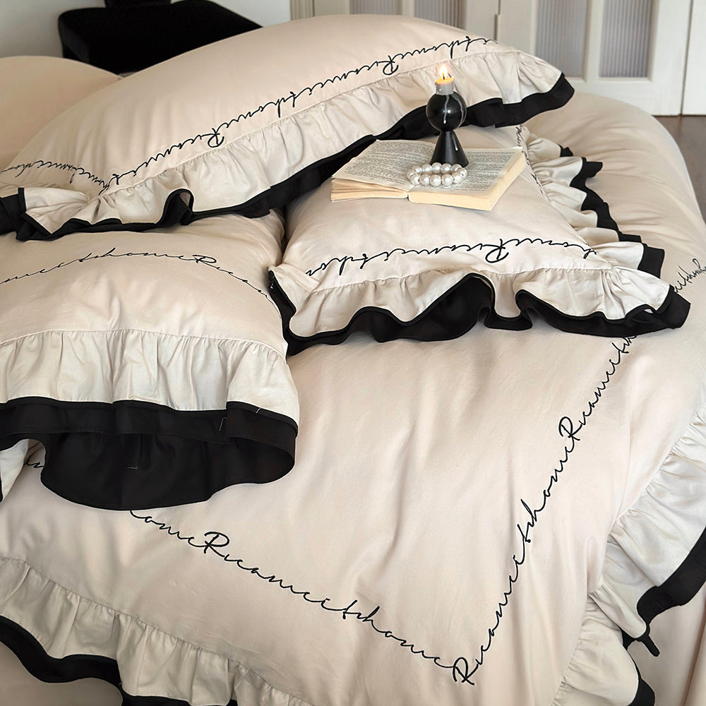 Vintage Embroidered Autumn/Winter Lace Cotton Duvet Cover