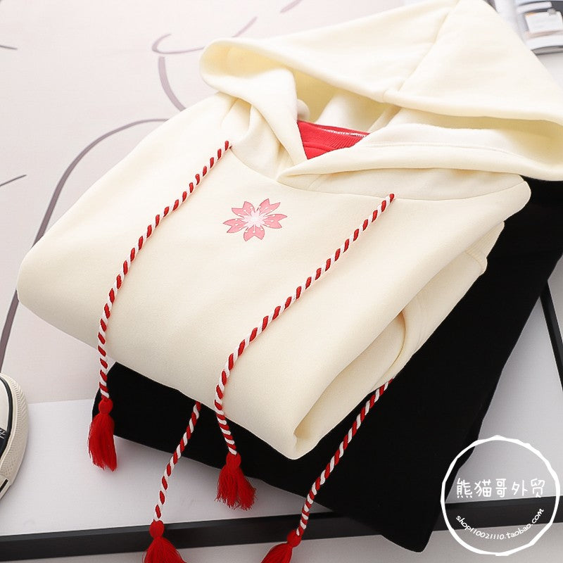 Sakura Bunny Print Hoodie