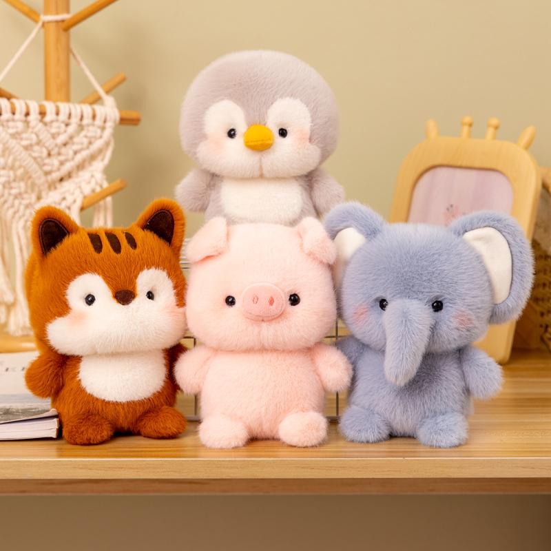 Rabbit & Friends Adorable Plush Toy- Bear, Sheep, Penguin, Badger, Pig, Fox, Elephant ,Red Panda and more