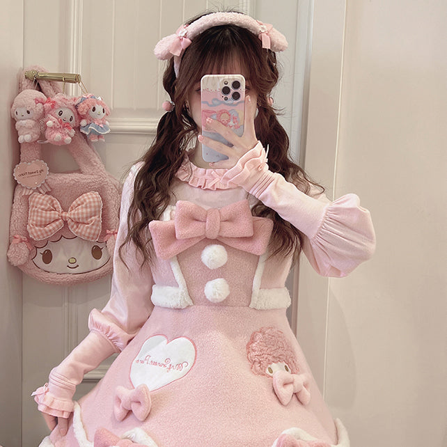 My Sweet Piano Pink Plush KC Hairband