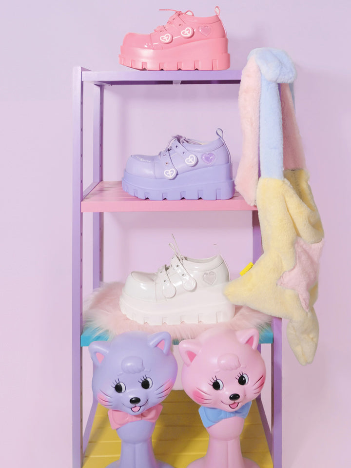 Punk Heart Cross Platform Shoes