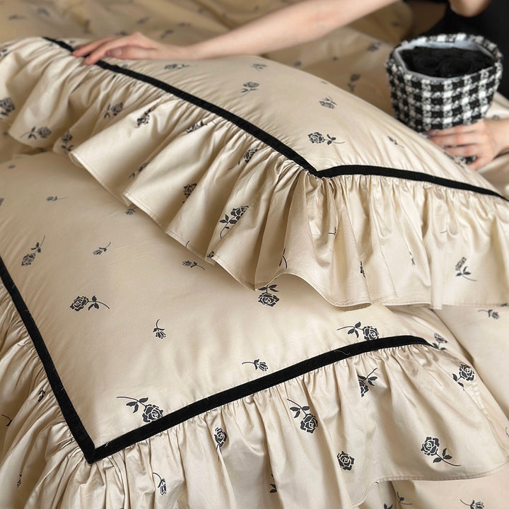 Luxury Rose Cotton Bedding Sets