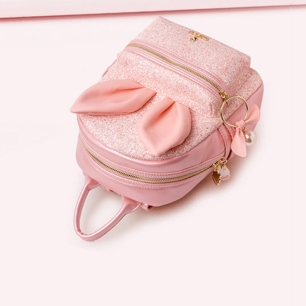 Japanese Cute Bunny Ear Pink Backpack