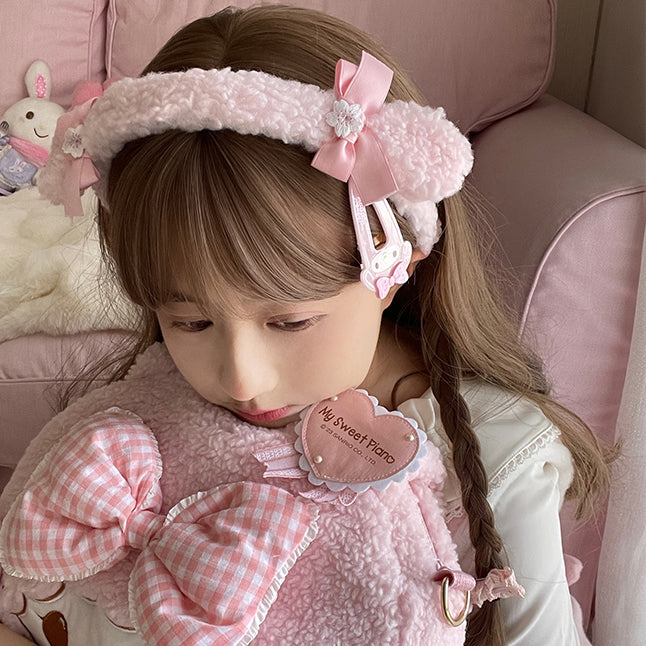 My Sweet Piano Pink Plush KC Hairband