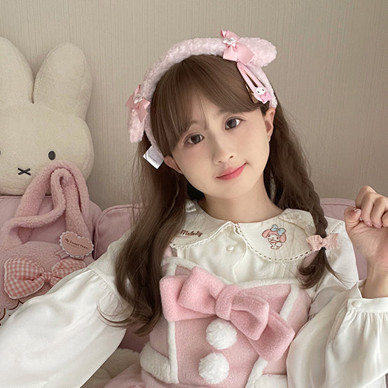 My Sweet Piano Pink Plush KC Hairband