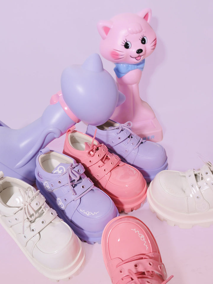 Punk Heart Cross Platform Shoes