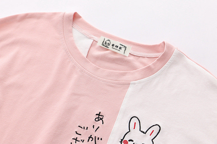Kawaii Bunny Cross Lace Shirt