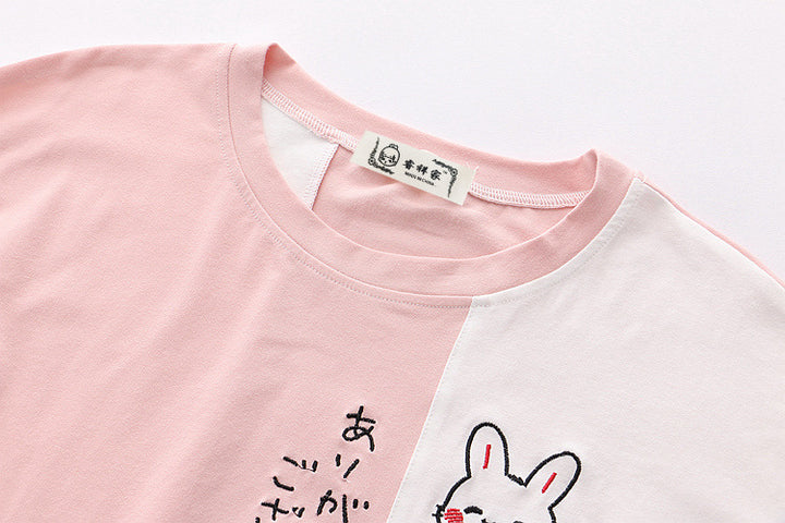 Kawaii Bunny Cross Lace Shirt