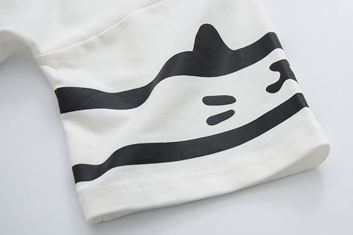 Japanese Kawaii Cat Kitten Print Summer Hoodie