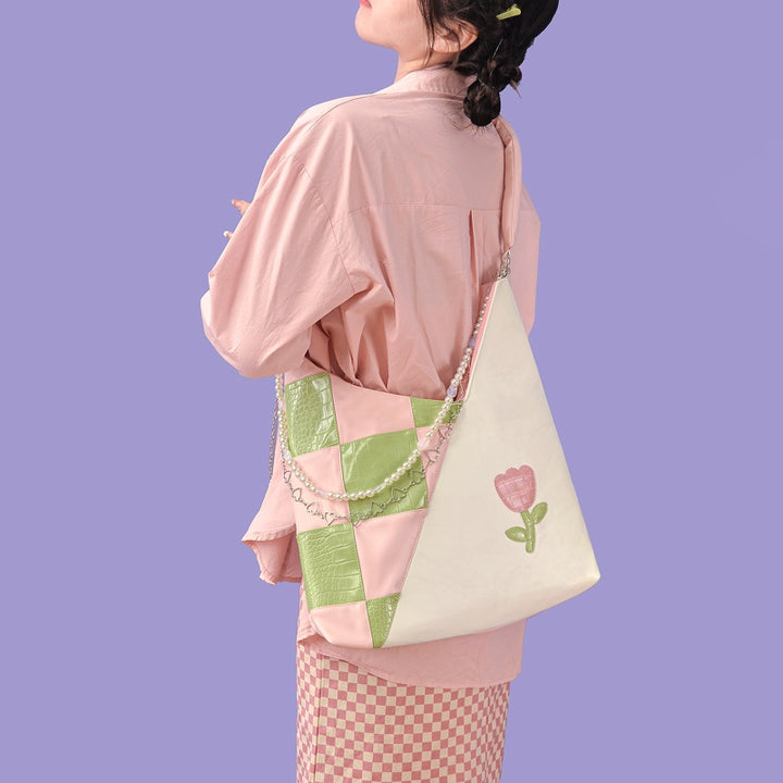 Pastel Tulip Tote Bag