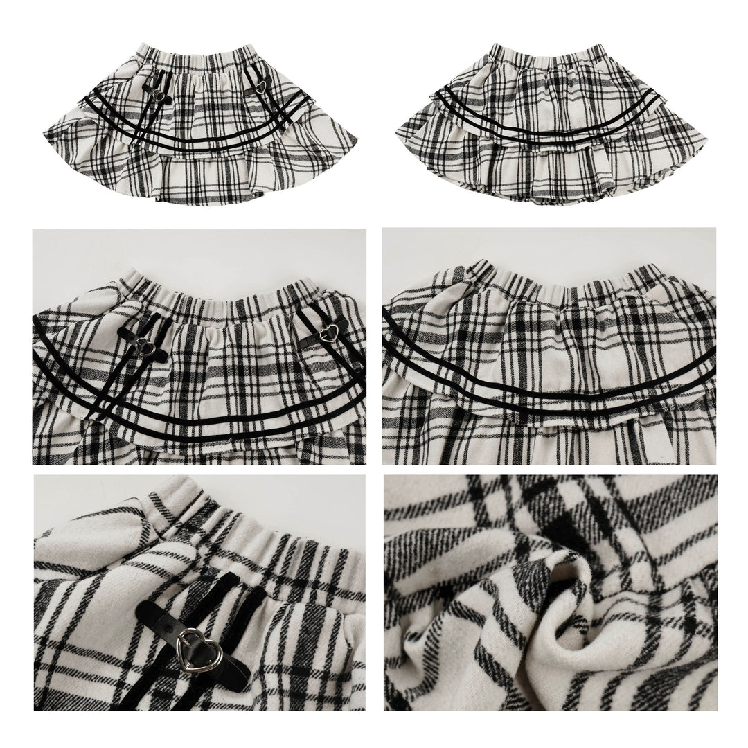 Panda Pattern Coat Skirt Top Socks