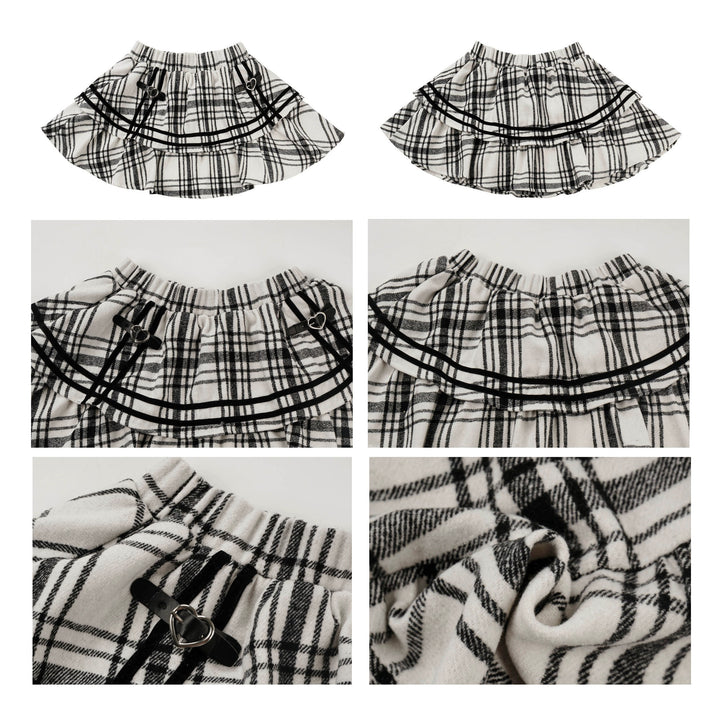 Panda Pattern Coat Skirt Top Socks