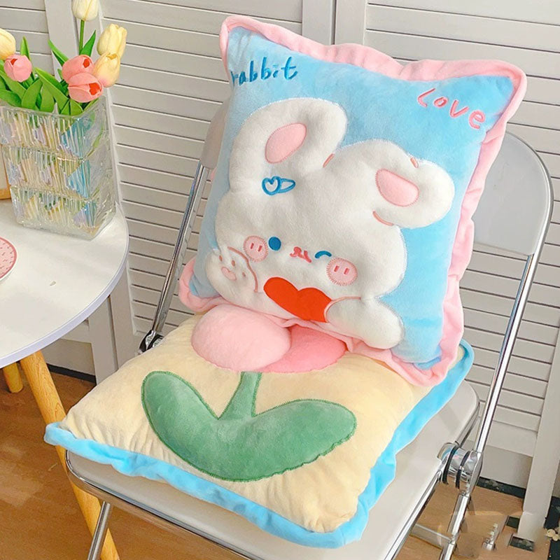 Rabbit Tulip Pillow