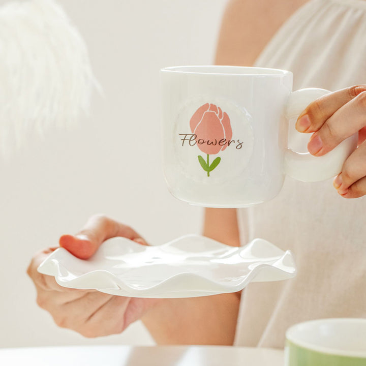 Tulip Lily Rose Ceramics Mug