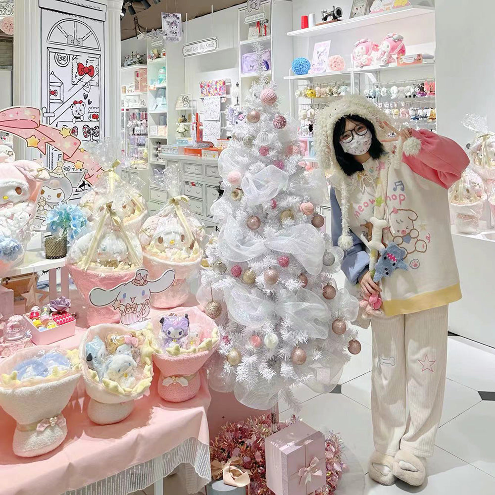 Star Bone Embroidery Inner Fleece Corduroy Pants for Autumn and Winter