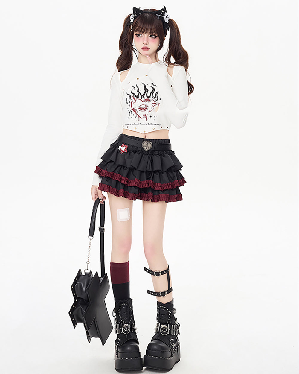 Summer Dark Punk Half Skirt