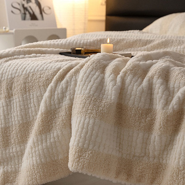 Thickened Striped Blanket