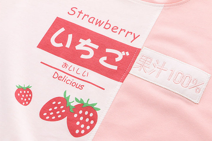 Japanese Two-Toned Fruit Long Sleeve T-shirt