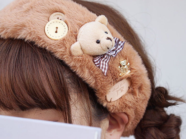 Plush Faux Fur Bear Headband