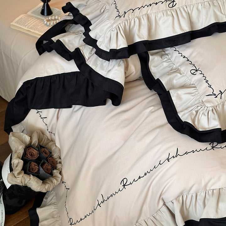 Vintage Embroidered Autumn/Winter Lace Cotton Duvet Cover