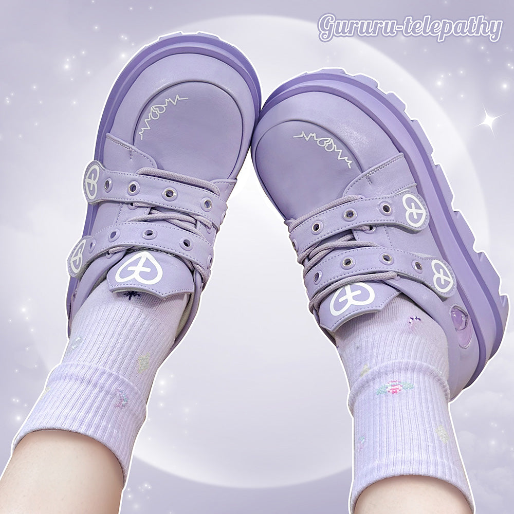 Punk Heart Cross Platform Shoes