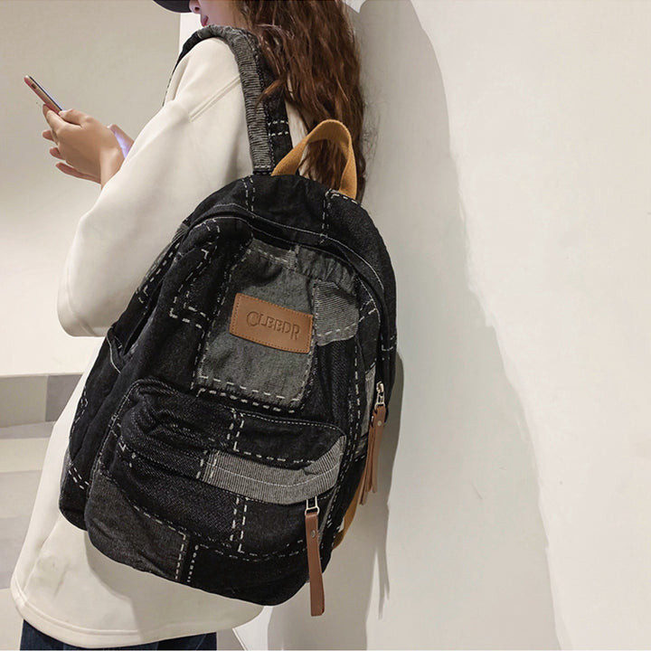 Vintage Denim Backpack