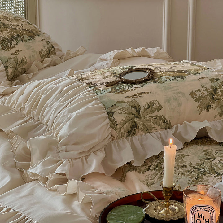 Romantic French Vintage Art Cotton Lace Duvet Cover