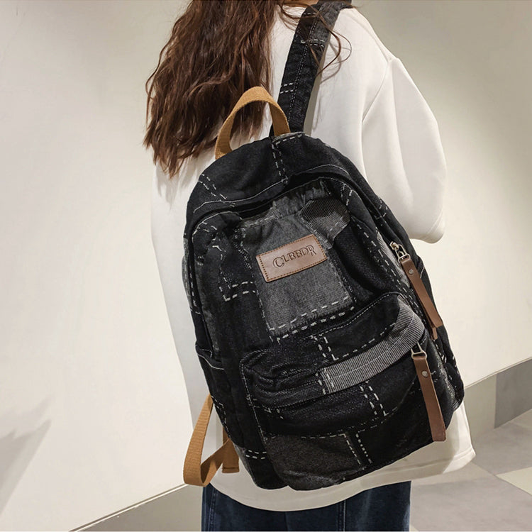 Vintage Denim Backpack