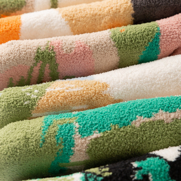 Oil Painting Pattern Wool Plush Winter Thick Socks