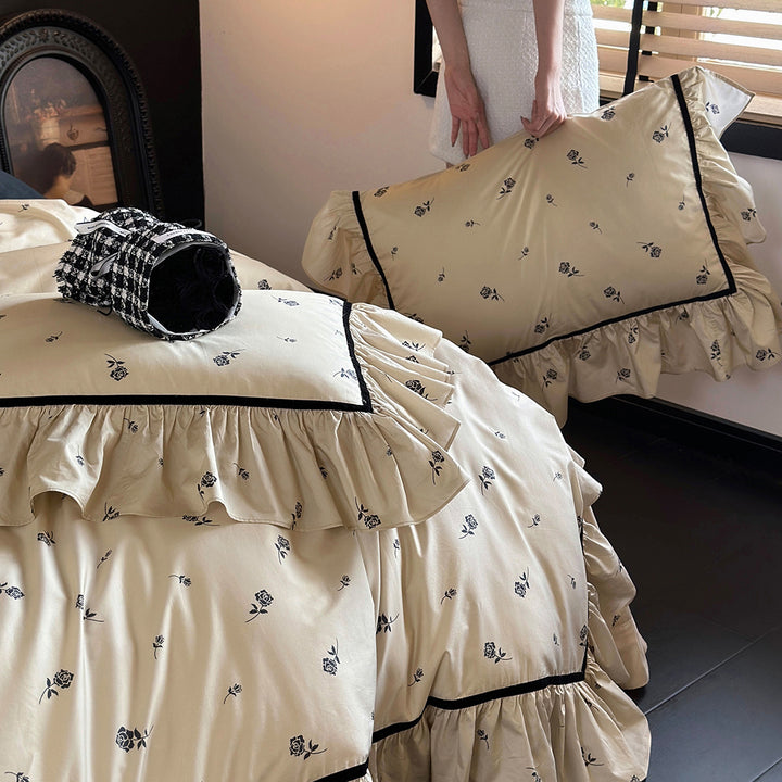 Luxury Rose Cotton Bedding Sets