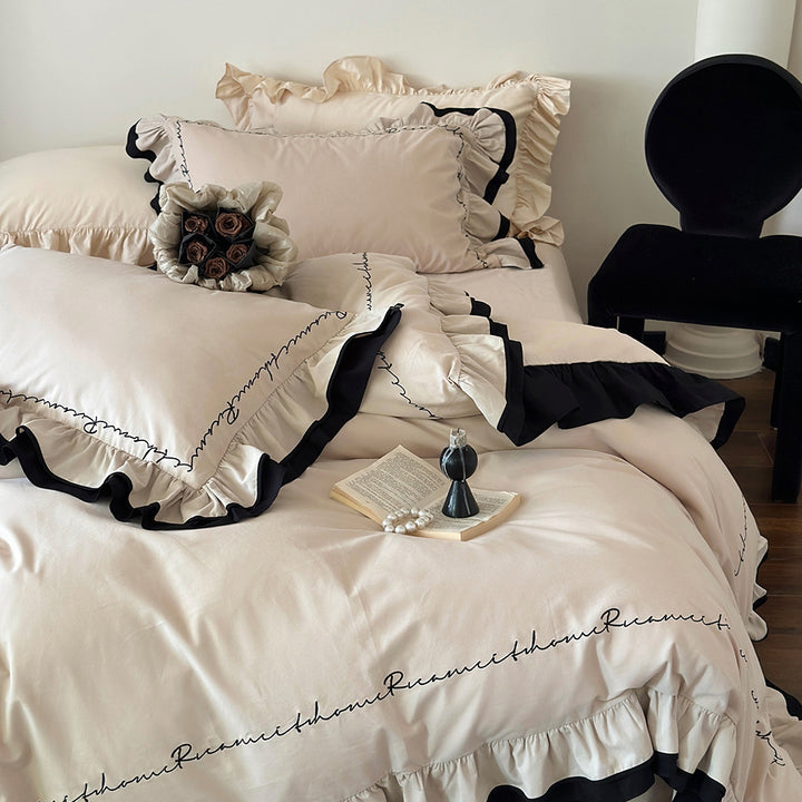 Vintage Embroidered Autumn/Winter Lace Cotton Duvet Cover