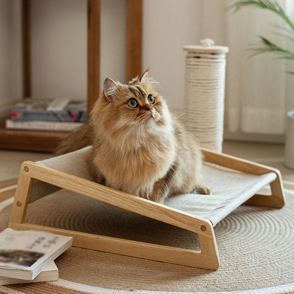 Portable Teakwood Cat Chair
