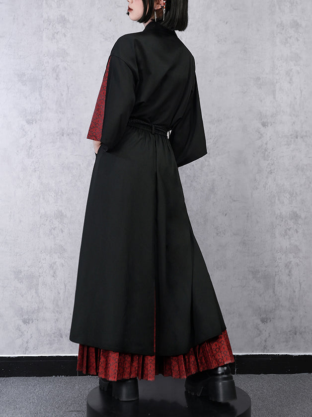 Loose-fit Chinese-style embroidered 3/4 sleeve shirt for summer