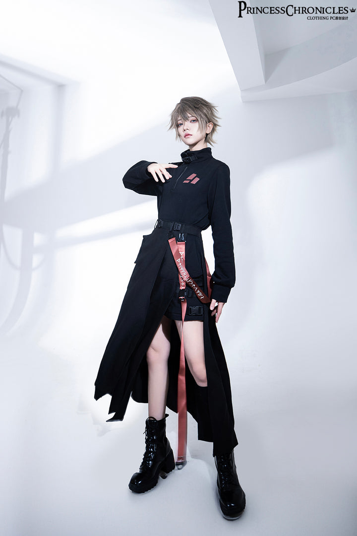 Techwear Post-Apocalyptic Black Lolita Jumper Skirt