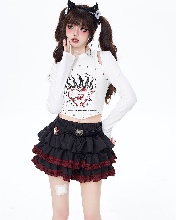 Summer Dark Punk Half Skirt